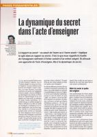 La dynamique du secret dans l‘acte d‘enseigner -article gérard netter - journal du psychologue
